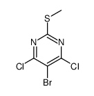 5-溴-4,6-二氯-2-(甲硫基)嘧啶结构式