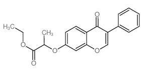 Ethyl 2-[(4-oxo-3-phenyl-4H-chromen-7-yl)oxy]propionate结构式
