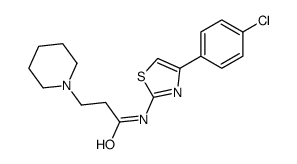 N-[4-(4-chlorophenyl)-1,3-thiazol-2-yl]-3-piperidin-1-ylpropanamide Structure