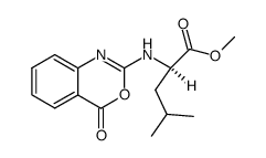 N-(4H-3,1-benzoxazin-4-on-2-yl)-D-leucine methyl ester结构式