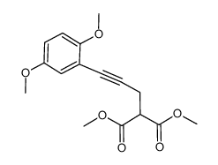dimethyl 2-(3-(2,5-dimethoxyphenyl)prop-2-ynyl)malonate结构式