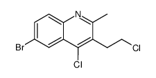6-bromo-4-chloro-3-(2-chloro-ethyl)-2-methyl-quinoline结构式