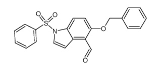 5-(benzyloxy)-1-(phenylsulfonyl)-1H-indole-4-carbaldehyde结构式