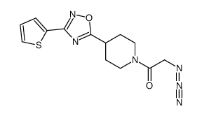 2-azido-1-[4-(3-thiophen-2-yl-[1,2,4]oxadiazol-5-yl)-piperidin-1-yl]-ethanone Structure