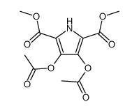 3,4-diacetoxy-pyrrole-2,5-dicarboxylic acid dimethyl ester Structure