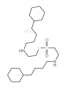 Ethanesulfonothioicacid, 2-[(4-cyclohexylbutyl)amino]-, S-[2-[(4-cyclohexylbutyl)amino]ethyl]ester, hydrochloride (1:2)结构式