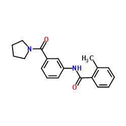 2-Methyl-N-[3-(1-pyrrolidinylcarbonyl)phenyl]benzamide Structure