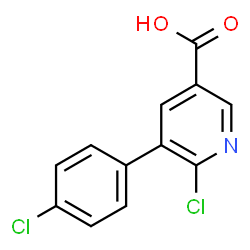 6-Chloro-5-(4-chlorophenyl)nicotinic acid结构式