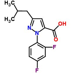 1-(2,4-Difluorophenyl)-3-isobutyl-1H-pyrazole-5-carboxylic acid Structure