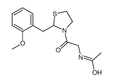 N-[2-[2-[(2-methoxyphenyl)methyl]-1,3-thiazolidin-3-yl]-2-oxoethyl]acetamide Structure