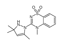 4-methyl-3-(3,5,5-trimethyl-1H-pyrazol-2-yl)-1λ6,2,4-benzothiadiazine 1,1-dioxide Structure
