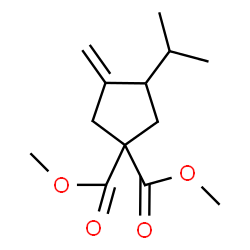 3-METHYLENE-4-ISOPROPYL-1,1-CYCLOPENTANEDICARBOXYLIC ACID, DIMETHYL ESTER Structure