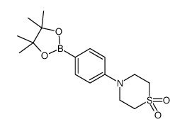4-[4-(4,4,5,5-tetramethyl-1,3,2-dioxaborolan-2-yl)phenyl]-1,4-thiazinane 1,1-dioxide Structure