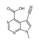 5-cyano-7-methylpyrrolo[2,3-d]pyrimidine-4-carboxylic acid Structure