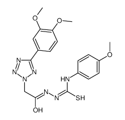 1-[[2-[5-(3,4-dimethoxyphenyl)tetrazol-2-yl]acetyl]amino]-3-(4-methoxyphenyl)thiourea结构式