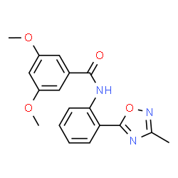 3,5-Dimethoxy-N-[2-(3-methyl-1,2,4-oxadiazol-5-yl)phenyl]benzamide结构式