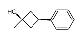 1-methyl-cis-3-phenylcyclobutanol Structure