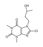 8-chloro-7-[(3R)-3-hydroxybutyl]-1,3-dimethylpurine-2,6-dione结构式