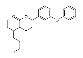 (3-phenoxyphenyl)methyl 3-ethyl-2-propan-2-ylheptanoate结构式