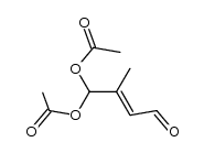 (E)-2-methyl-4-oxobut-2-ene-1,1-diyl diacetate Structure