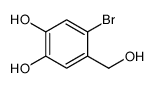 4-bromo-5-(hydroxymethyl)benzene-1,2-diol结构式