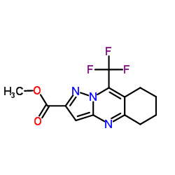 Methyl 9-(trifluoromethyl)-5,6,7,8-tetrahydropyrazolo[5,1-b]quinazoline-2-carboxylate结构式