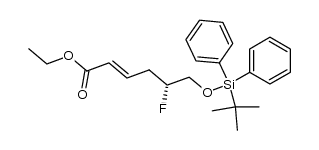 ethyl(R,E)-6-[(tert-butyldiphenylsilyl)oxy]-5-fluoro-2-hexenoate Structure