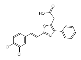 2-[2-[(E)-2-(3,4-dichlorophenyl)ethenyl]-4-phenyl-1,3-thiazol-5-yl]acetic acid结构式