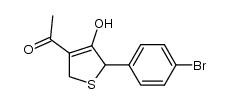 2-(4-bromophenyl)-3-hydroxy-4-methylcarbonyl-2,5-dihydrothiophene Structure