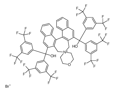 (11bS)-2,6-Bis[bis[3,5-bis(trifluoromethyl)phenyl]hydroxymethyl]-3,5-dihydrospiro[4H-dinaphth[2,1-c:1',2'-e]azepine-4,4'-morpholinium] Bromide structure