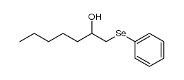 1-(phenylselanyl)heptan-2-ol结构式