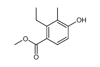methyl 2-ethyl-4-hydroxy-3-methylbenzoate结构式