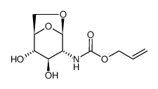 2-allyloxycarbonylamino-1,6-anhydro-2-deoxyglucopyranose structure