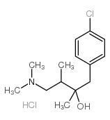 p-chloro-alpha-[2-(dimethylamino)-1-methylethyl]-alpha-methylphenethyl alcohol hydrochloride structure