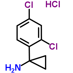 1-(2,4-dichlorophenyl)cyclopropanamine hydrochloride structure