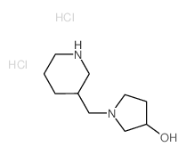 1-(3-Piperidinylmethyl)-3-pyrrolidinol dihydrochloride结构式