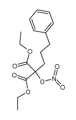 diethyl α-nitrato-α-(3-phenylpropyl)malonate Structure