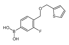 3-氟-4-(噻吩-2-基甲氧基甲基)苯硼酸结构式