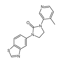 1-Benzothiazol-5-yl-3-(4-methyl-pyridin-3-yl)-imidazolidin-2-one Structure