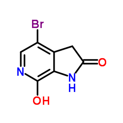 4-Bromo-7-hydroxy-1,3-dihydro-2H-pyrrolo[2,3-c]pyridin-2-one Structure