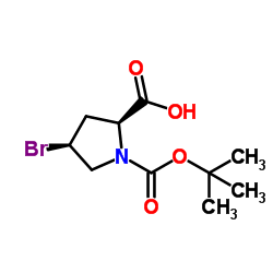 (4S)-4-Bromo-1-{[(2-methyl-2-propanyl)oxy]carbonyl}-L-proline Structure