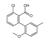 2-chloro-6-(2-methoxy-5-methylphenyl)benzoic acid Structure