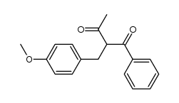2-(4-methoxybenzyl)-1-phenylbutane-1,3-dione结构式