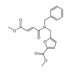 5-{[Benzyl-((E)-3-methoxycarbonyl-acryloyl)-amino]-methyl}-furan-2-carboxylic acid methyl ester结构式