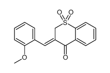 (Z)-2,3-Dihydro-3-((2-methoxyphenyl)methylene)-4H-1-benzothiopyran-4-o ne 1,1-dioxide Structure