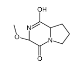 Pyrrolo[1,2-a]pyrazine-1,4-dione, hexahydro-3-methoxy-, (3S-trans)- (9CI) structure