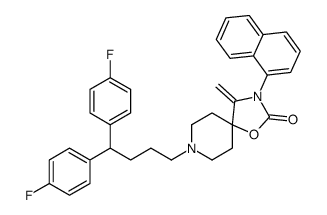 8-[4,4-bis(4-fluorophenyl)butyl]-4-methylidene-3-naphthalen-1-yl-1-oxa-3,8-diazaspiro[4.5]decan-2-one Structure