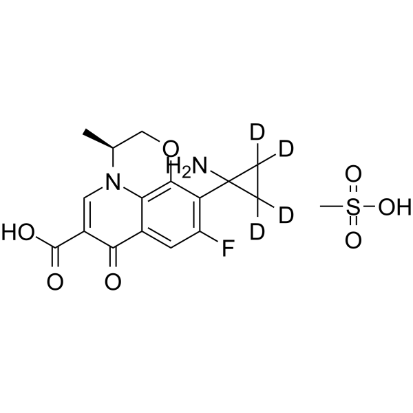 Pazufloxacin-d4 mesylate结构式