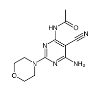 N-(6-amino-5-cyano-2-morpholinopyrimidin-4-yl)acetamide结构式