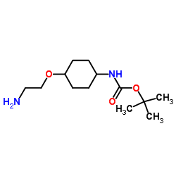 2-Methyl-2-propanyl [4-(2-aminoethoxy)cyclohexyl]carbamate结构式